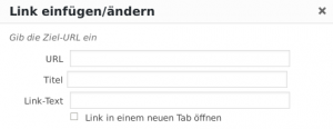 Screenshot Link einfügen/ändern nach Installation des Plugins