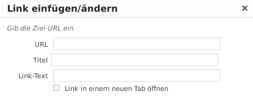 Screenshot Link einfügen/ändern nach Installation des Plugins