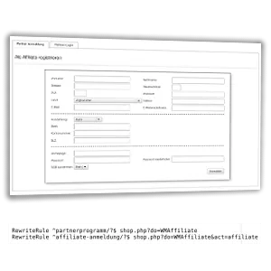Screenshot Affiliate-Registrierungsformular