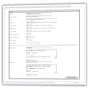 Screenshot Admin-Menüpunkt Optionen