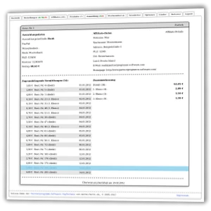 Screenshot Detail-Ansicht einer Auszahlung im Admin-Menü