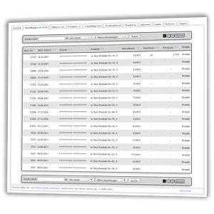 Screenshot Admin-Menüpunkt Bestellungen