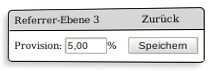 Screenshot Provision in Downline-Ebene editieren