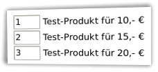 Screenshot Bestellformular