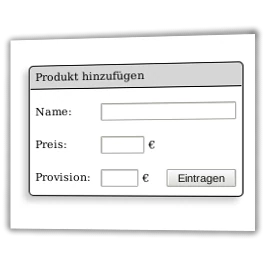 Screenshot Produkt-anlegen-Formular