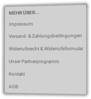 Screenshot Fußbereich eines Onlineshops mit Link zum Partnerprogramm