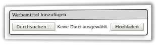 Screenshot Werbemittel-Upload-Formular