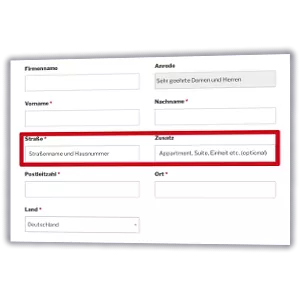 Screenshot Platzhalter im WooCommerce-Checkout