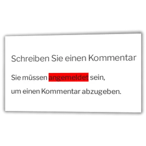 Schreiben Sie einen Kommentar. Sie müssen angemeldet sein, um einen Kommentar abzugeben.