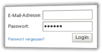 Screenshot E-Mail-Adresse- und Passworteingabe-Feld auf Affiliate-Login-Seite
