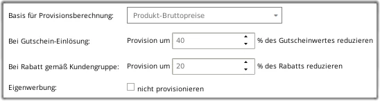 Produkt-Bruttopreise als Basis der Provisionsberechnung