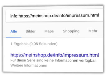 Screenshot Google SERP mit Ergebnis ohne Inhalts-Snippet