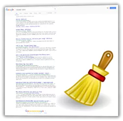 Screenshot Google Suchergebnis und Besen