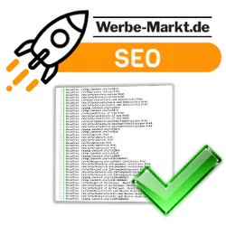 Screenshot robots.txt und Checkmark zur Suchmaschinenoptimierung