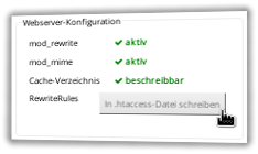 RewriteRules in .htaccess-Datei schreiben