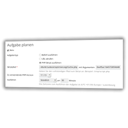 PHP-Caching-Script als geplante Aufgabe in Plesk hinzufügen