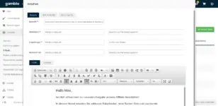 Gambio-Admin: Ansicht einer versendeten Newsletter-E-Mail unter Kunden > E-Mails, im HTML-Text ist der Platzhalter {$vorname} bereits durch den tatsächlichen Namen ersetzt