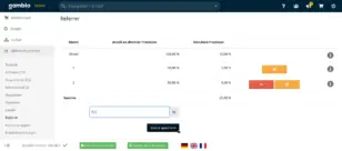 Eingabefeld zur neuen MLM-Ebene mit Prozentsatz und Button „Ebene speichern“ im Admin-Menüpunkt Referrer