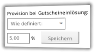 Provision bei Gutscheineinlösung pro Affiliate manuell festlegen