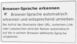 Browser-Sprache automatisch erkennen und entsprechend umleiten.