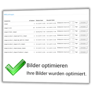 Bilder optimieren: Ihre Bilder wurden optimiert