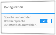 Sprache anhand der Browsersprache automatisch auswählen