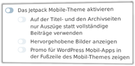 Jetpack Mobile-Theme aktivieren