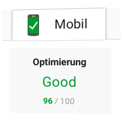 PageSpeed-Mobil Optimierung: 96/100