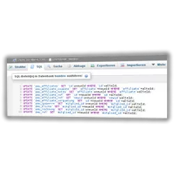 Partner-ID-Änderung durch Ausführen der SQL-Statements in phpMyAdmin