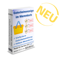 Neues Gambio-Modul: Gutscheinanzeige im Warenkorb