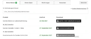Meine Module: Download Gutscheinsuche für Gambio GX3 & GX4