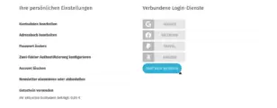 „Partner werden“-Button unterhalb der persönlichen Einstellungen im Gambio-Kundenkonto