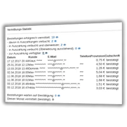 Vermittlungs-Statistik mit neuen Filtern