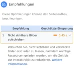 Empfehlungen: Nicht sichtbare Bilder aufschieben, Geschätzte Einsparung: 0,45 s