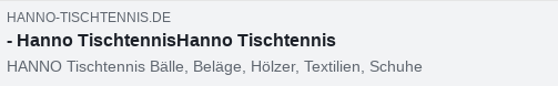 - Hanno TischtennisHanno Tischtennis