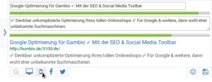 Mauszeiger auf Icon für den Wechsel zur mobilen Ansicht der Snippet-Vorschau