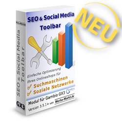 Neu: SEO & Social Media Toolbar für Gambio GX3 & GX4