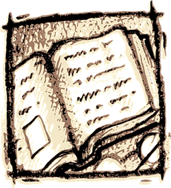 Aufgeklapptes, altes Buch