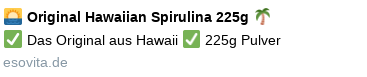 🌅 Original Hawaiian Spirulina 225g 🌴