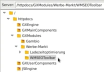 Verzeichnis /httpdocs/GXModules/Werbe-Markt/WMSEOToolbar in FileZilla