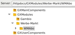 FileZilla-Verzeichnisstruktur /httpdocs/GXModules/Werbe-Markt/WMAbo