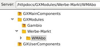 FileZilla-Verzeichnisstruktur /httpdocs/GXModules/Werbe-Markt/WMAbo