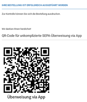 QR-Code für unkomplizierte SEPA-Überweisung via App