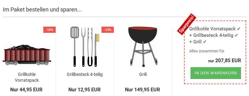 Im Paket bestellen und sparen...