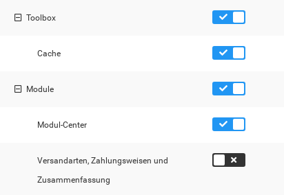 Toolbox ✔️ Cache ✔️ Module ✔️ Modul-Center ✔️