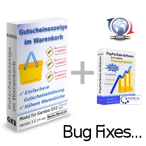 Gutscheinanzeige im Warenkorb Softwarebox + PayPerSale-Software Bug Fixes...