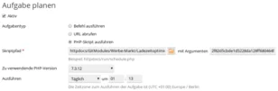 Plesk Aufgabe planen: Skriptpfad httpdocs/GXModules/Werbe-Markt/Ladezeitoptimierung/WebP.php mit Argumenten 2f82d5cbde1d5228da128ff680464f49