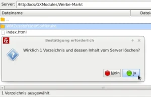 /httpdocs/GXModules/Werbe-Markt löschen in FileZilla
