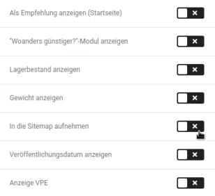 In die Sitemap aufnehmen: nein
