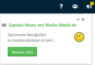 Gambio-News von Werbe-Markt.de Spannende Neuigkeiten zu Gambio-Modulen & mehr...